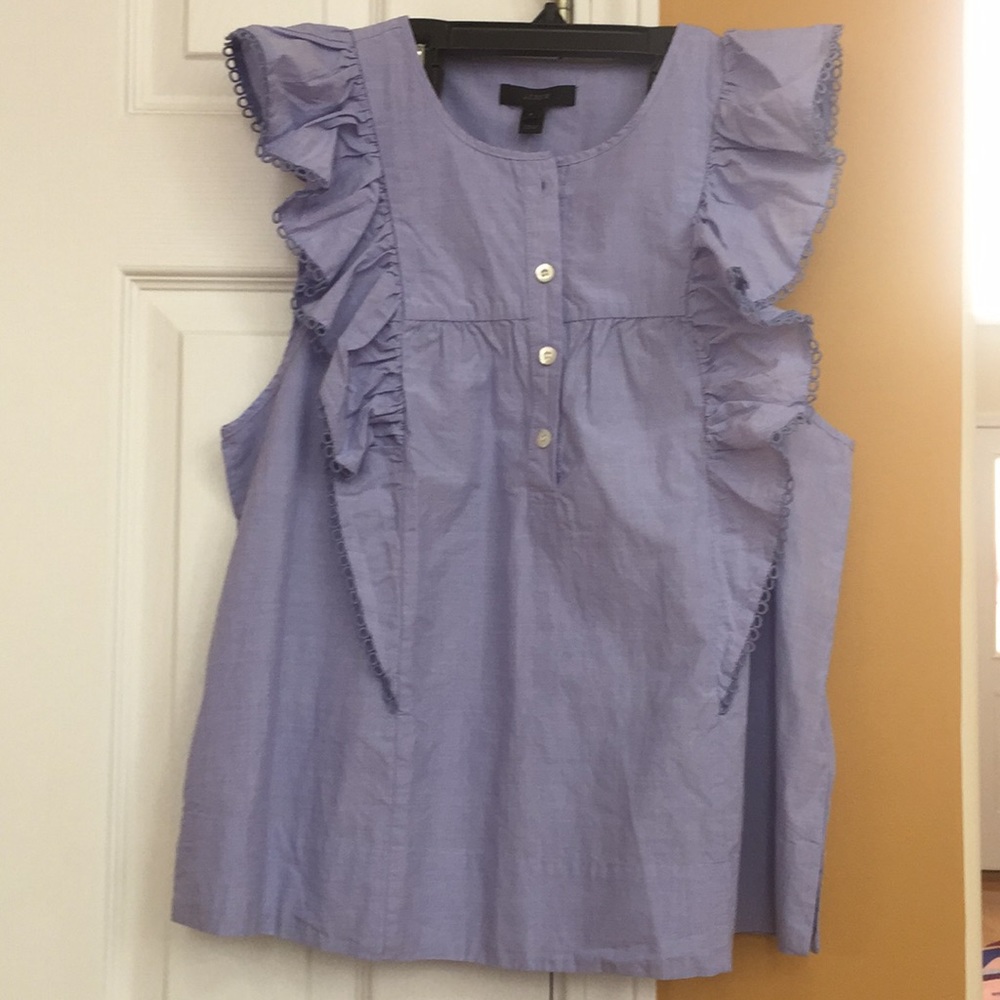 Jcrew chambray blue popover top